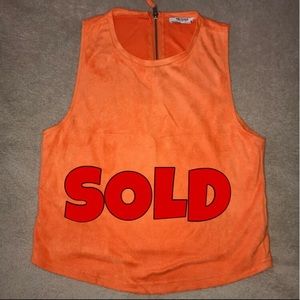 SOLD! Zara velvet crop top